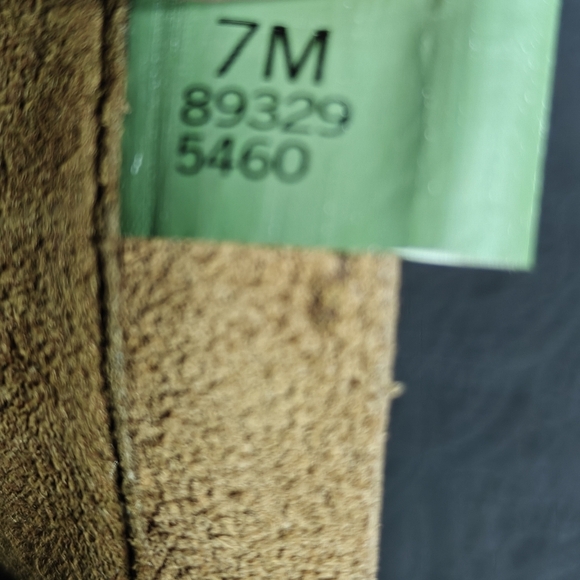 Timberland Wedge Boots Womens Tan Suede Zipper Pull On Women's Leather Boots 7M - Picture 12 of 12